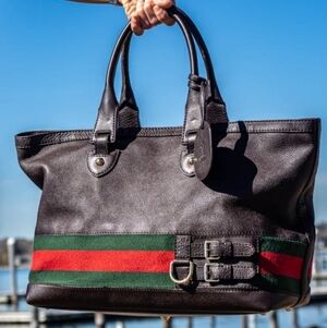Gucci Heritage Tote With Web Detail
